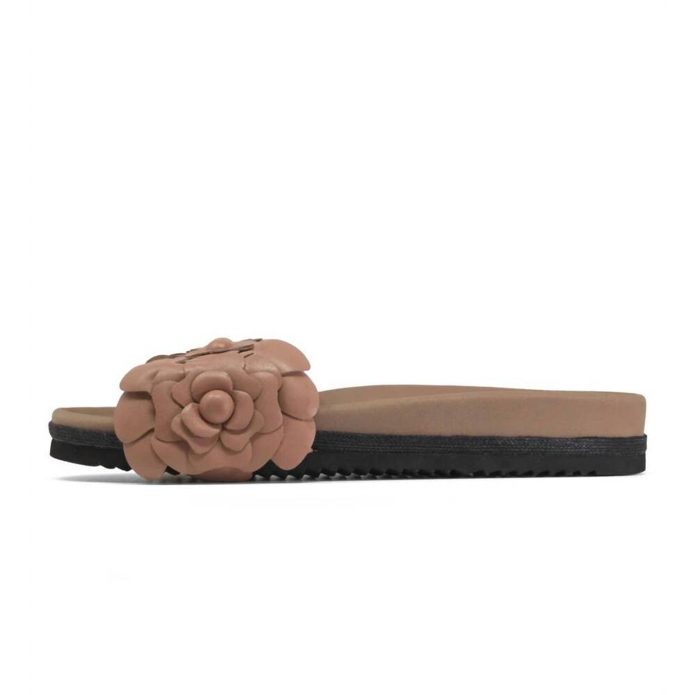 NEW ROAM women's fleur slides in peony pink